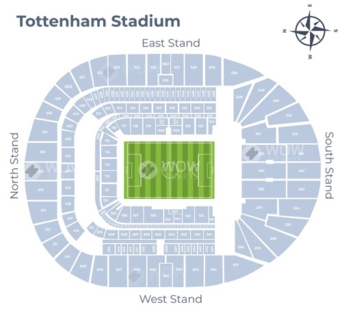 Tottenham Hotspur Stadium Seating Plan