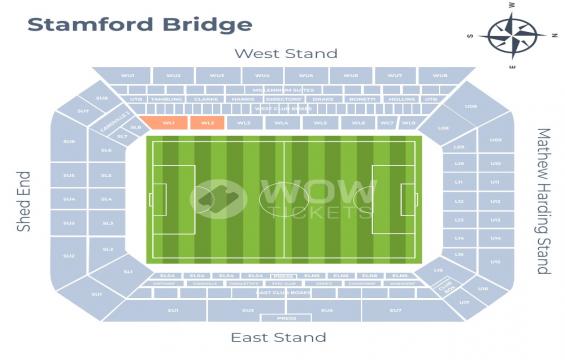 Stamford Bridge seating chart – Blues Dining Package