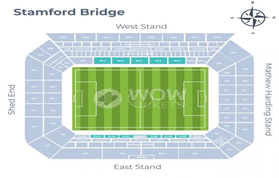 Stamford Bridge seating chart – Long Side Central Lower Tier