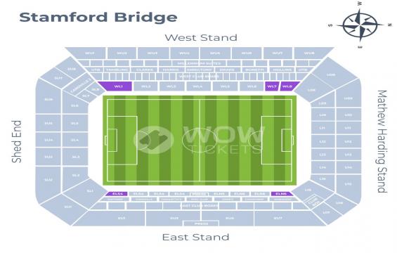 Stamford Bridge seating chart – Long Side Lower Tier