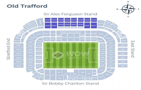Old Trafford seating chart – Sir Alex Ferguson Upper Tier