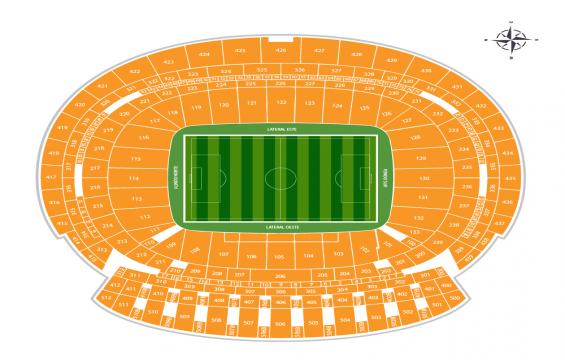 Metropolitano Stadium seating chart – Single Ticket