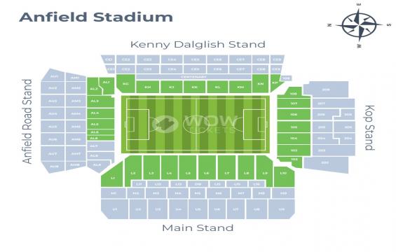 Anfield seating chart – Any Lower Tier