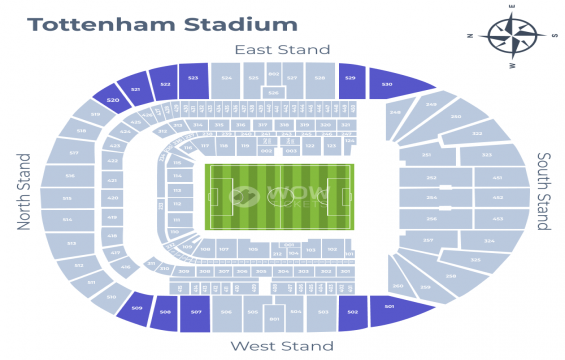 Tottenham Hotspur Stadium seating chart – Long Side Upper Tier: Up To 4 Together