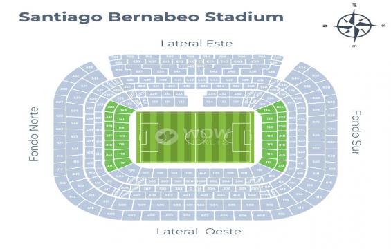 Estadio Santiago Bernabeu seating chart – Short Side Lower Tier