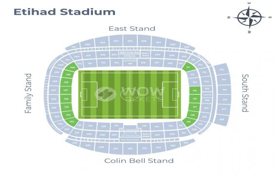 Etihad Stadium seating chart – Short Side Lower Tier: Up To 4 Together