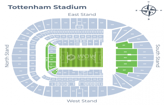 Tottenham Hotspur Stadium seating chart – Short Side Lower Tier