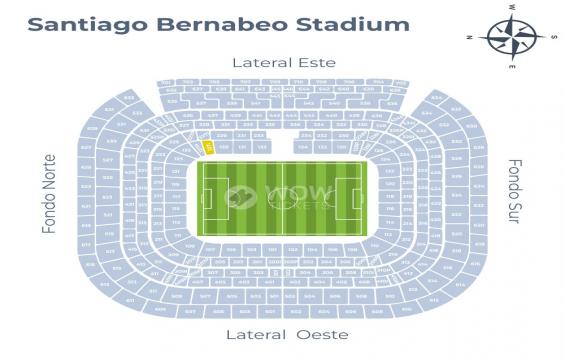 Estadio Santiago Bernabeu seating chart – Silver Club Lower Tier