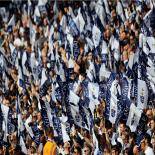 Tottenham fans cheering 