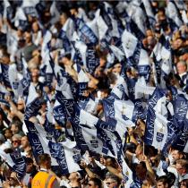 Tottenham fans cheering 